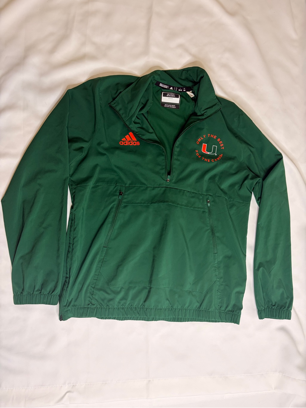 Miami Hurricanes Adidas Pullover Men's Green Team Issued Medium